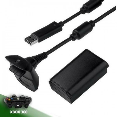 Caregador de controle de x box 360 play charge kit